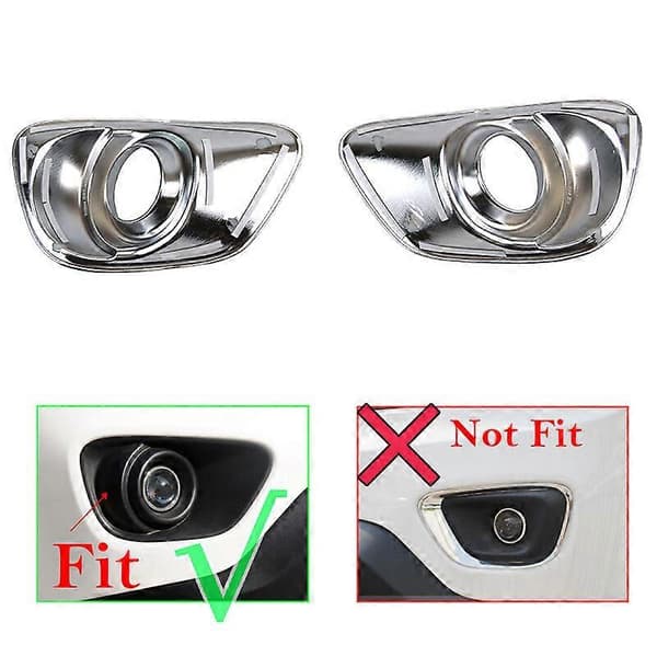 Krom Silver Främre Dimljus Lampa Kåpa Ram för Compass 2011-2014