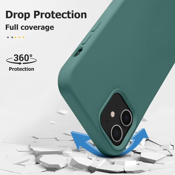 iPhone 11 - Kumipäällysteinen iskunkestävä silikonikotelo vihreä vihreä