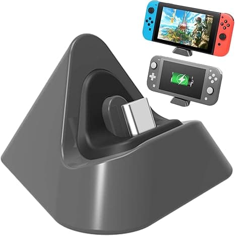 Bærbar ladestasjon for Nintendo Switch Lite og Nintendo Switch