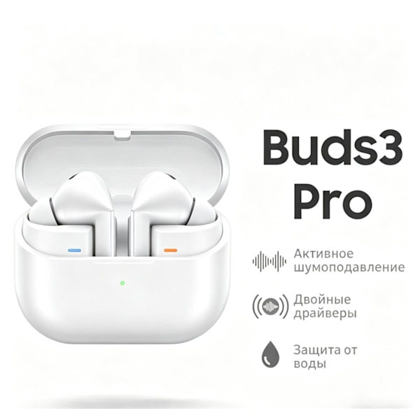 Trådløse Bluetooth-ørepropper kompatible med Galaxy Buds3 Pro In-Ear-ørepropper (hvit)