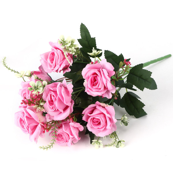 Konstgjorda rosor Blommor Falska Simulering Plastblommor för