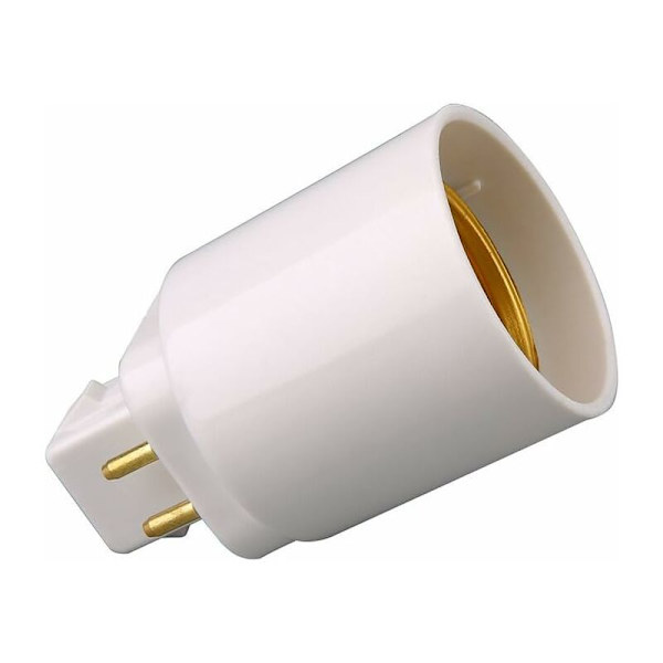 GX24Q LED-lampeadapter til 4-benet E27-fatning (2 stk.)