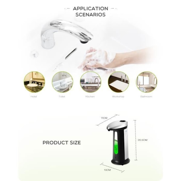 AD - 03 400ml automatisk tvålautomat med inbyggd infraröd smart sensor för köksbadrum
