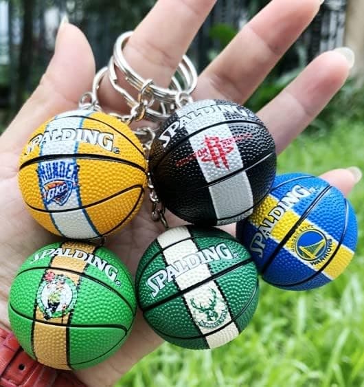 Gylden nøglering til fans bold nøglering (gul og blå)