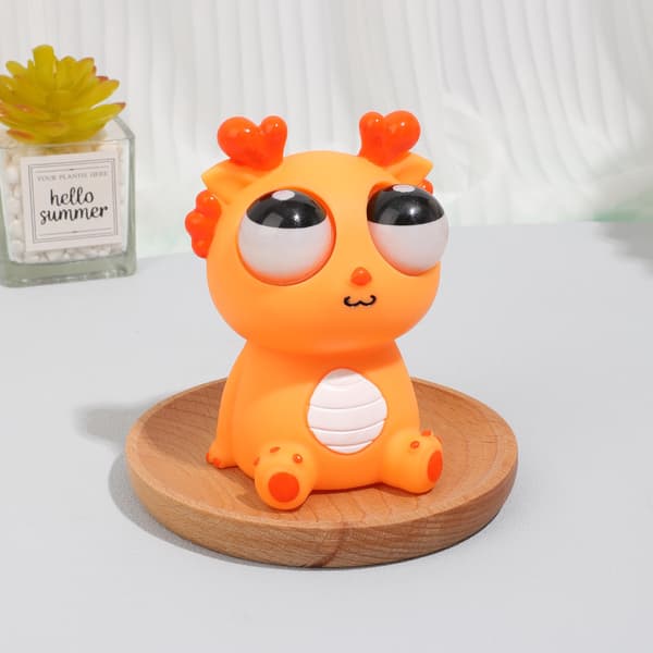 Pop-Eye Dragon Stressavlastande Klämleksak - Orange