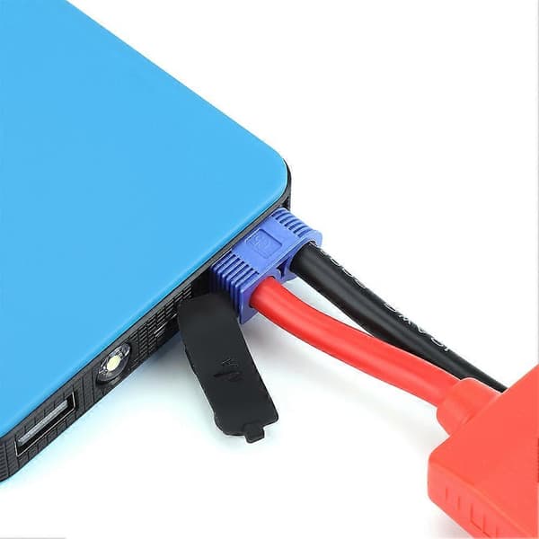 Bærbar 12V bilstartmotor motorbatterilader strømbank for bensinmotor 3.0L blå