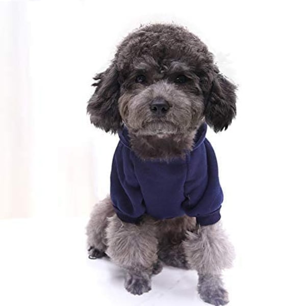 Vinter Hund Hoodie Sweatshirts med fickor Varma Hundkläder