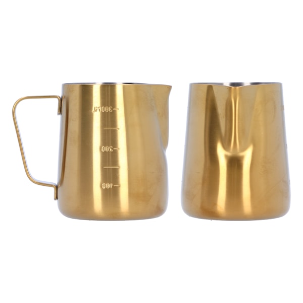 Mjölkskumningskanna för Latte Art, Premium Rostfritt Stål Kaffemjölkskummare med Örnpipdesign, Elegant Gyllene Espresso Ångkanna