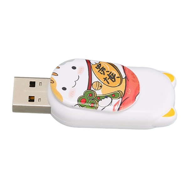 USB-minnen Stödjer Hot Plug Söt Lyckokatt Portabel Bil U Disk för Kontor Hem Backup Filer Videor 128GB