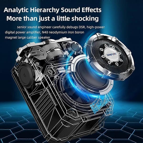 Bærbar Mini Bluetooth Højttaler Subwoofer Super Bas TF Kort Indsættelse Cool Musikafspiller Trådløs Sound Box Mørkeblå