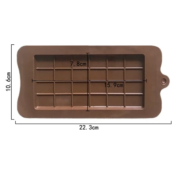 Chokladförpackning med 4 livsmedelssäkra non-stick energibars- och proteinformar