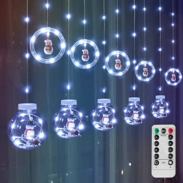 Christmas Window Hanging Lights Decorations: Fairy Curtain
