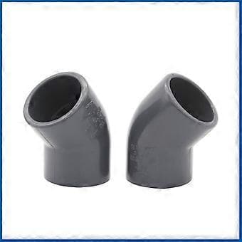 Grå 45 Graders Albue PVC Rørfitting, 10-pak 32mm Grå 45 Graders Albue PVC Rørfitting