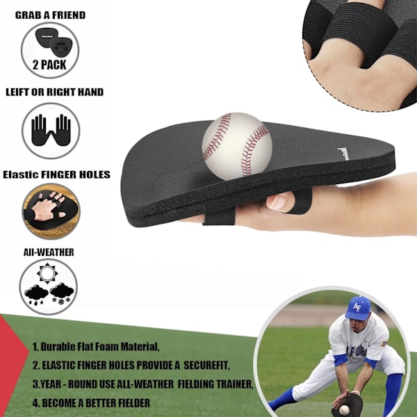 2-pack Hands Foam Trainer Quick Hands Batting Baseball Infield