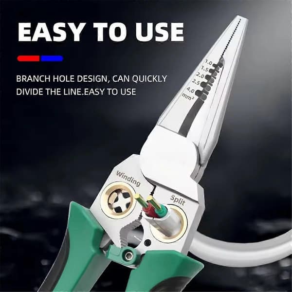 Rustfri Stål Wire Strippere Multifunktionel Spidstang Skridsikker Multifunktionel Wire Stripper