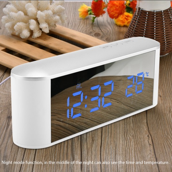 Digital LCD inomhus termometer inomhus displaymätare med klocka