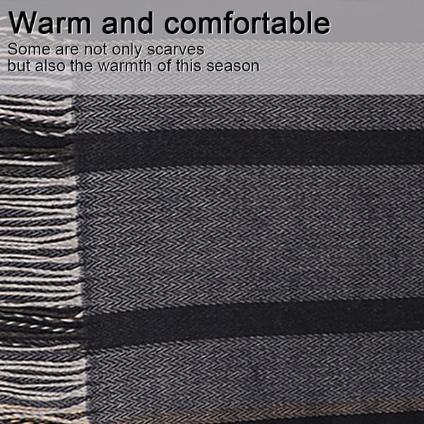Luksuriøst klassisk cashmere-lignende plaid-tørklæde til mænd