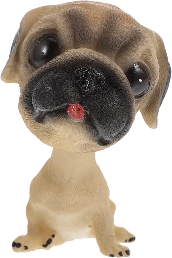 Bilinteriördekorationer, Gul Bulldog Hund som Nickar