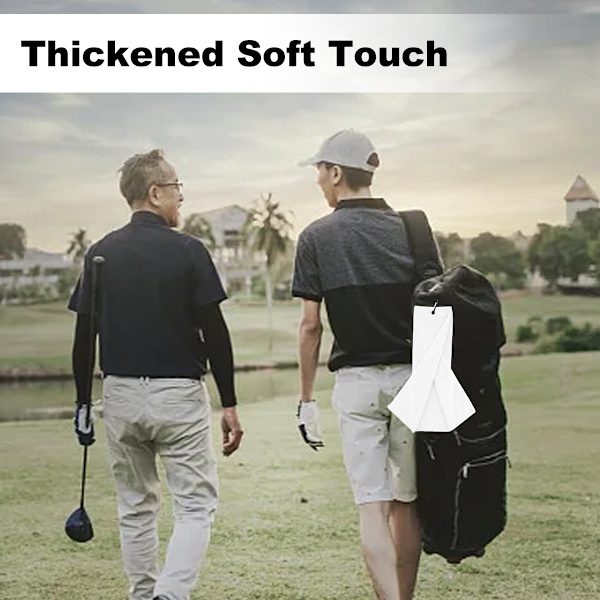 2-pack mikrofiber golfhandduk, lätt, utmärkt vatten