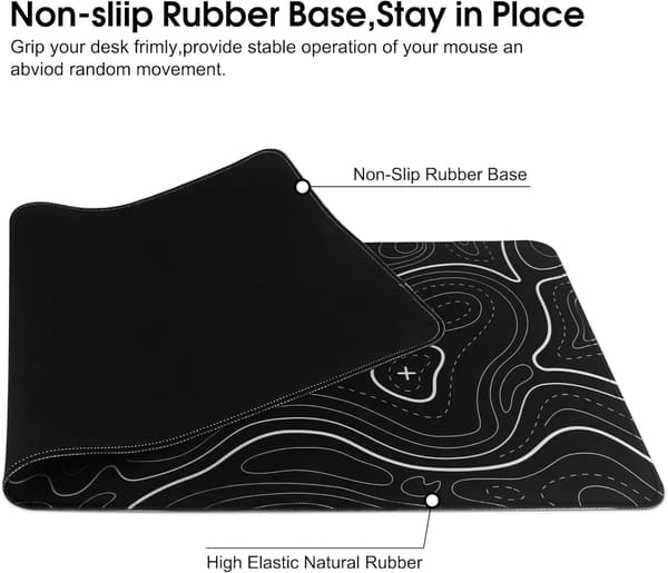 600x300x3MM spillmatte for spillmatte, svart