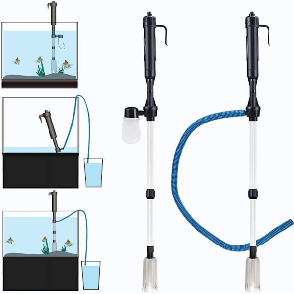 Akvarie Siphon Dammsugare för Rengöring av Fisk Tank Grus &