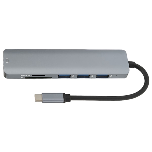 USB C HUB 6 i 1 4K Vid 30HZ 5Gbps Överföring Högupplöst Multimediagränssnitt Adapter för Hemmakontor