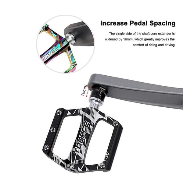 Förlängningsbultar för cykelpedaler - 60 mm höjd, 75 mm bredd, 171 mm längd