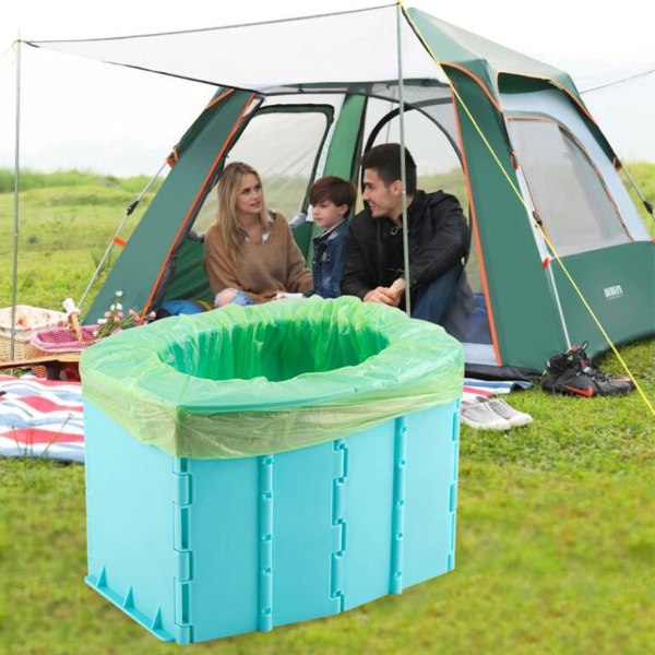 utskjutande bärbar toalett för camping, utomhus mobil hopfällning
