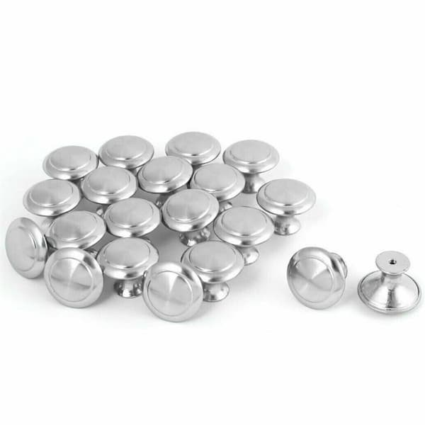 40 st 30mm Runda Skåpsknoppar Moderna Rostfritt Stål Köks