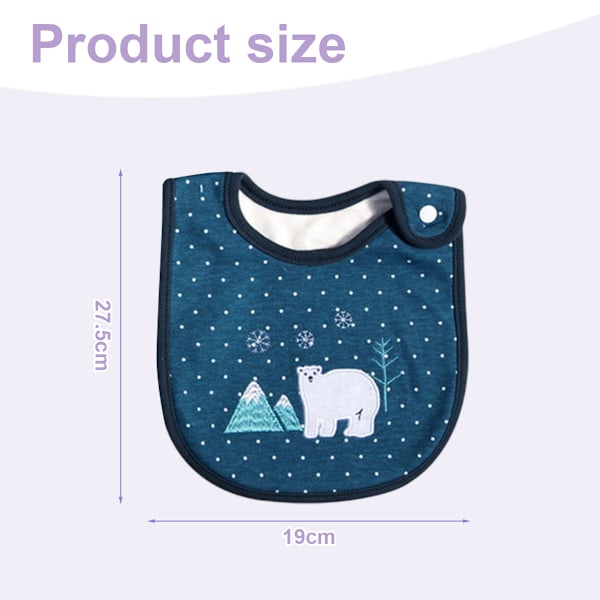 Babyhaklappar Mjuka och Absorberande Ekologisk Bomull Bandana Dregelhaklappar Set för Pojkar Flickor Nyfödda 0-36 Månader Style 2