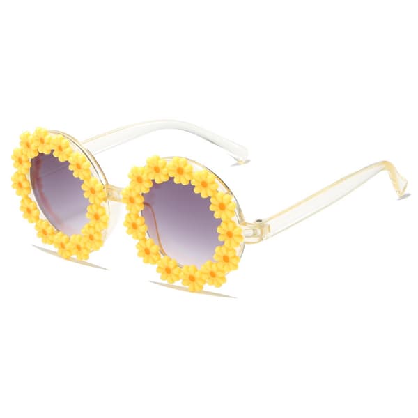 1 pakke damesolbriller, Daisy solsikkesolbriller, gule