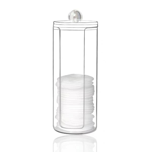 19 x 7 x 7 cm, 1 stk. Rund Makeupfjerner Dispenser, Æske, Vat R