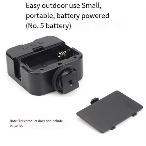 49 LED 5W Mini LED Videolys Fotografering 6500K Fyllelampe Dimbar Blitsskoadapter for Universalkamera