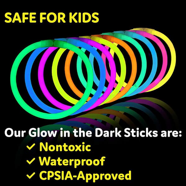 100 Glow Sticks: Lysende armbånd til Valborgsfester og nattearrangementer