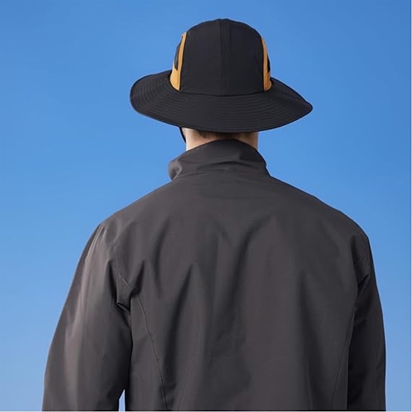 Unisex fiskehatt Safari Bredbrättad strandhatt Solhatt Sommar UV-skydd hatt Black