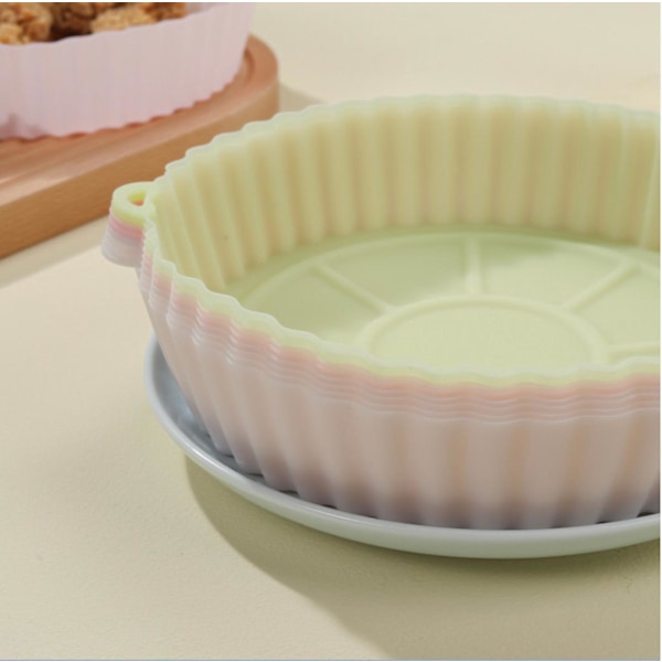 Airfryer Silikonform Luftfritösmatta Silikoninlägg  18CM Rosa
