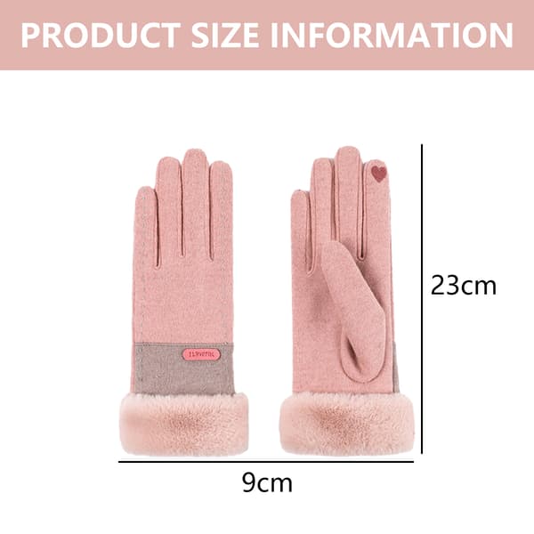 Vinterhandsker til kvinder, koldt vejr, varme dame piger ski snehandsker, touch screen teksthandsker pink