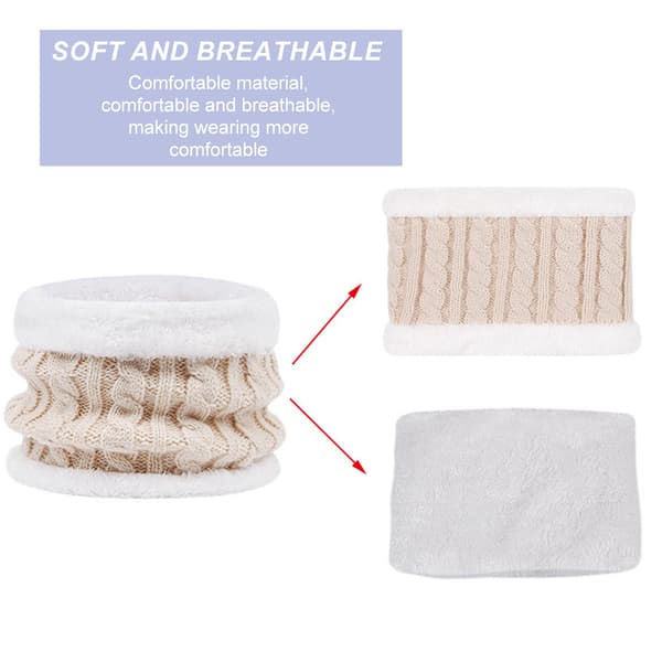 1 sæt børns vinter tredelte hat, halstørklæde, handsker, tredelt efterår og vinter ny enkelt kugle babyhat white