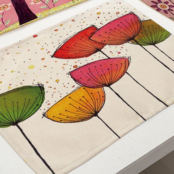 Leaves Printing bordstablett Tvättbar värmebeständig bordstablett
