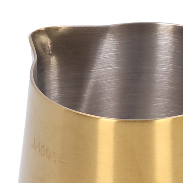 Mjölkskumningskanna för Latte Art, Premium Rostfritt Stål Kaffemjölkskummare med Örnpipdesign, Elegant Gyllene Espresso Ångkanna