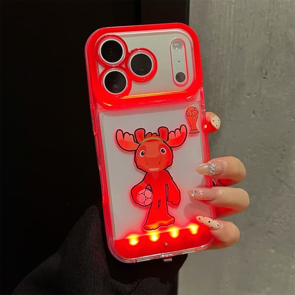 “Light Up” VM-maskot telefoncoveret er kompatibelt med iPhone 16 B
