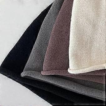 Säckig Mössa för Män Mode Bekväm Hip Hop Elastisk Stickad Mössa Skull Cap (Beige)