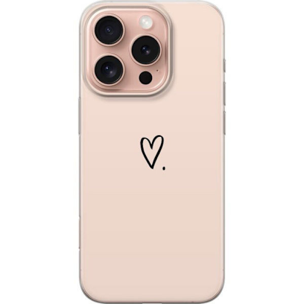 Apple iPhone 16 Pro Gjennomsiktig Deksel Hjerte
