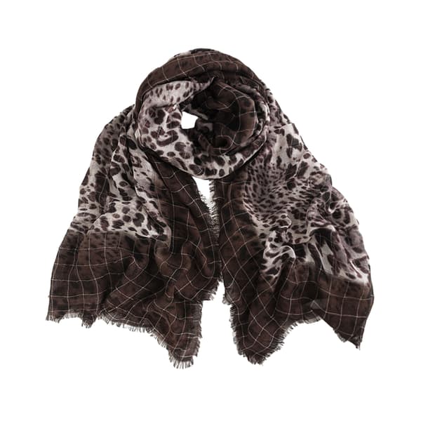 1 leopard print varmt medium-langt tørklæde afslappet tryk batch litterær retro hår tynd sektion temperament sjal kvinde