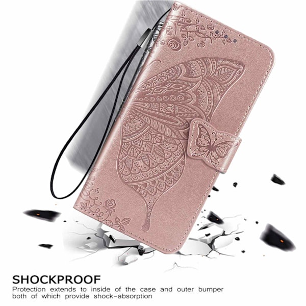 iPhone 11 Mobilskal, iPhone 11 Skal med Korthållare Ställ Kickstand för Kvinnor Flickor Pojkar, iPhone 11 Plånbok Sött Robust PU Läder Flip Rosegold for iPhone 11
