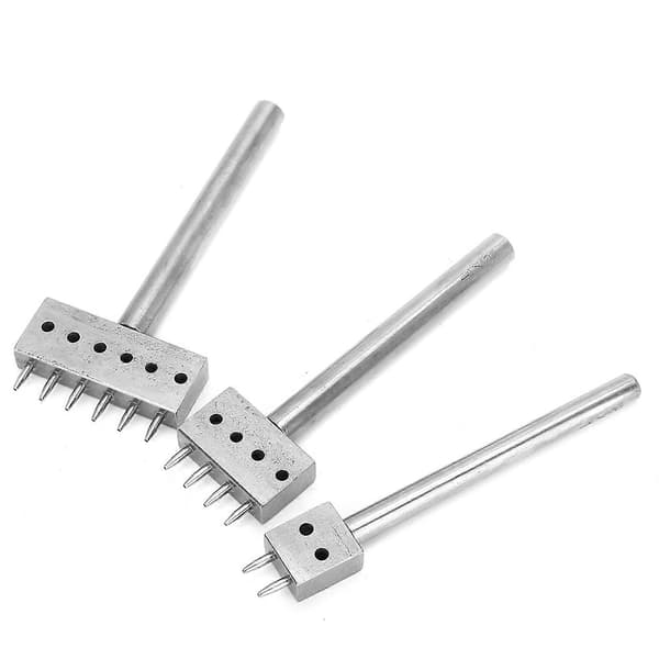 3 STK Afstandsstanserværktøj DIY Læderhåndværk Hulstanse Sæt Bæltehulstanse (8mm2+4+6)