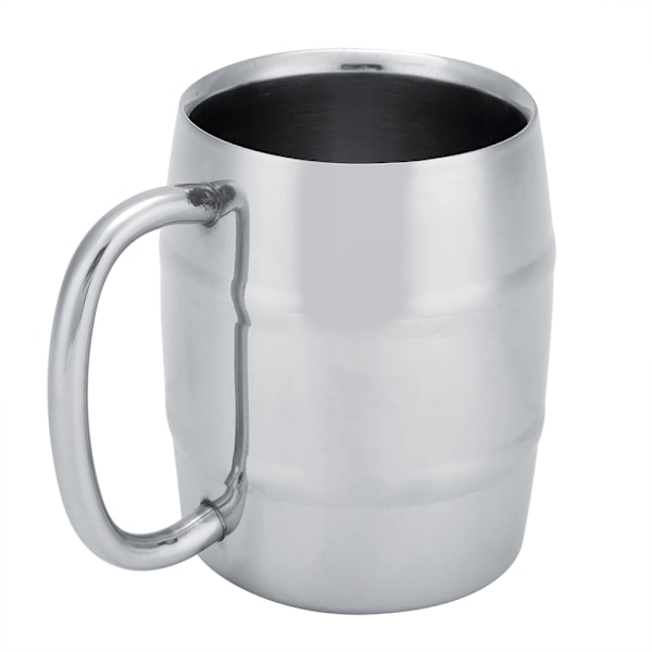 1 st rostfritt stål dubbelväggig kaffekopp öl tekopp med