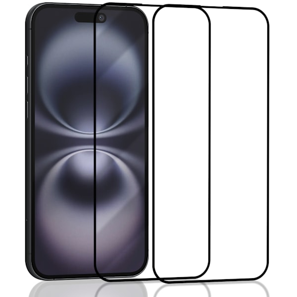 2-Pack Iphone 16 Skärmskydd - Härdat Glas 9H - Super kvalitet 3D Iphone 16 L