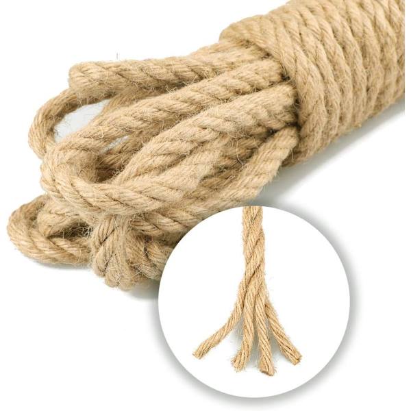 Handarbete Jute Cord Twine Hamparep 10mm Tjock för Dekoration,