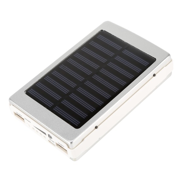 10000mAh Dual USB Port Bärbar Mobiltelefon Power Bank Solar
